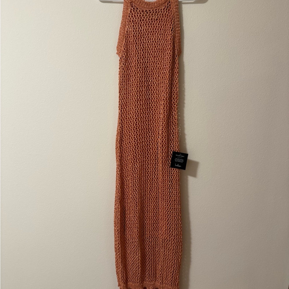 Lulu's Terracotta Knit Dress
